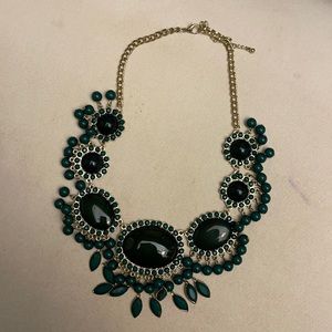 Emerald green statement necklace unique